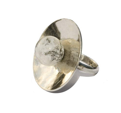 Ring top bolletje mini met onder schotel XXL clear